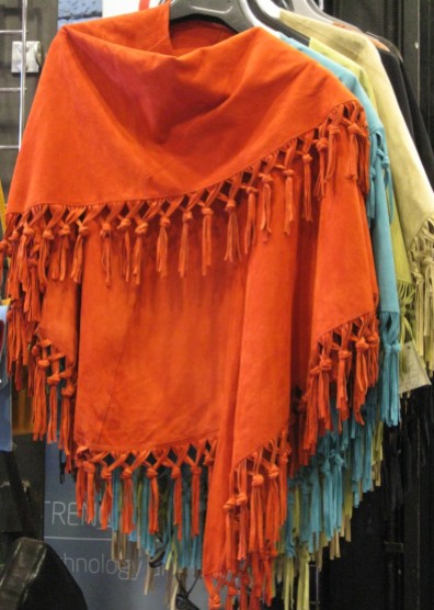 Soft suede shawls in zingy colours